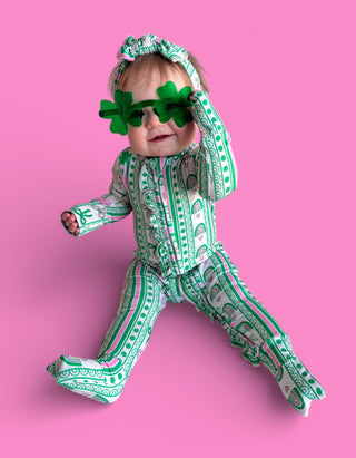 LUCKY RAINBOW RIBBONS DREAM RUFFLE ROMPER