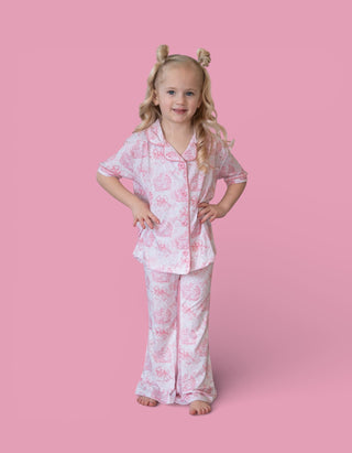 BLUSH BUNNY TOILE DREAM GIRL'S FLARE SET