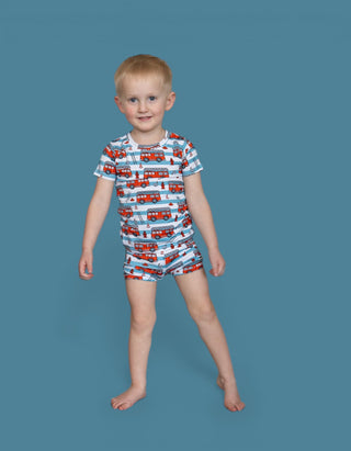 FIRETRUCK FRENZY DREAM SHORT SET