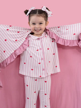 SWEETHEART STRIPES DREAM RUFFLE BLANKET