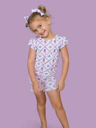 ICY WONDERLAND DREAM RUFFLE SHORT SET