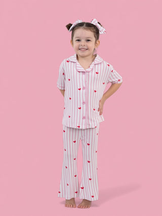 SWEETHEART STRIPES DREAM GIRL'S FLARE SET