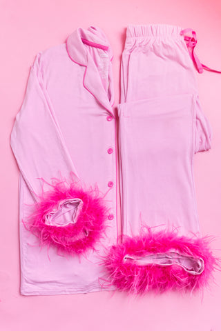 BUBBLEGUM WOMEN’S RELAXED FLARE FEATHERED DREAM SET