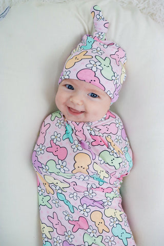 PEEPS FOR DAISIES DREAM SWADDLE & BEANIE