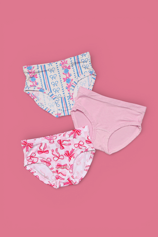 BOW CHECKERED CHARM DREAM GIRL'S BRIEF SET
