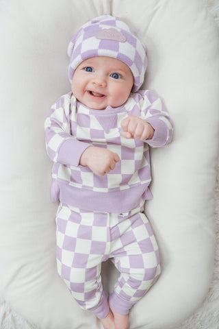 PERIWINKLE CHECKERS DREAM JOGGER