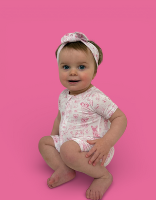 PINK PUPPY TOILE DREAM BOW