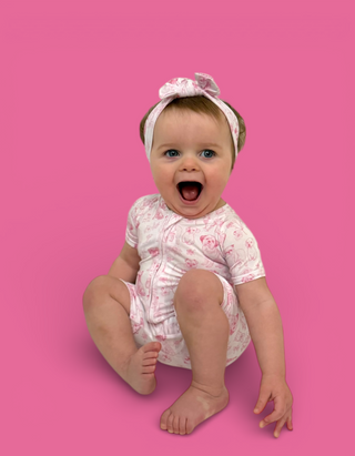 PINK PUPPY TOILE DREAM BOW