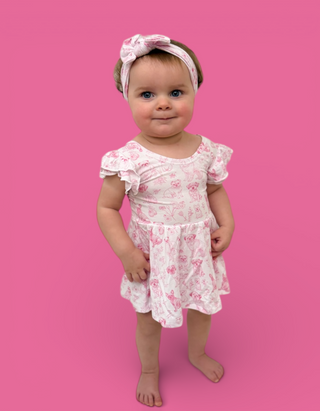 PINK PUPPY TOILE DREAM CAP SLEEVE BODYSUIT DRESS