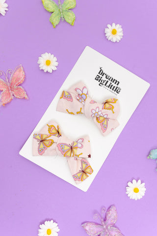 BLOSSOMIN' BUTTERFLY DREAM BOW HAIR CLIPS