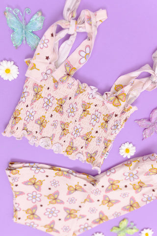 BLOSSOMIN' BUTTERFLY DREAM SMOCKED FLARE SET