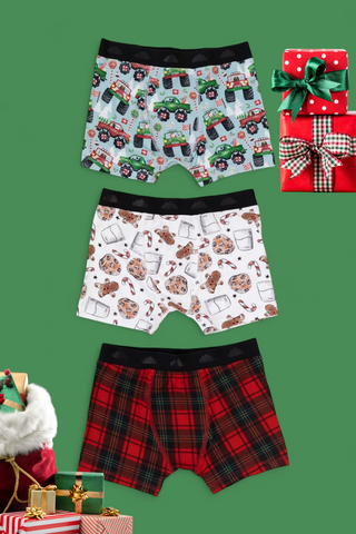 REVVED UP FOR CHRISTMAS DREAM BOY'S BOXER BRIEF SET