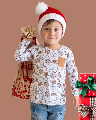 MILK & MERRY DREAM LONG SLEEVE POCKET TEE