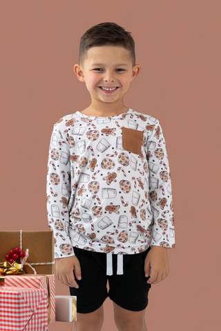 MILK & MERRY DREAM LONG SLEEVE POCKET TEE