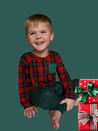 TARTAN CHEER DREAM LONG SLEEVE POCKET TEE