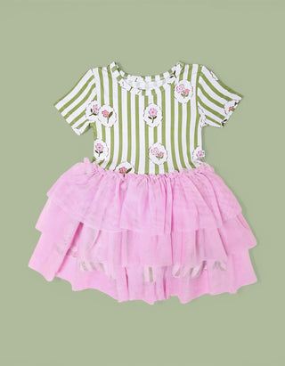 ROSIE'S MEADOW STRIPES DREAM TUTU DRESS