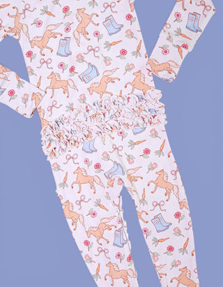 KINSLEY'S BLOOM & BOOTS DREAM RUFFLE ROMPER