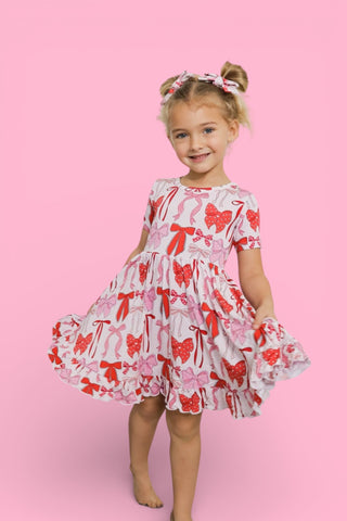 BE MINE BOWS DREAM RUFFLE DRESS