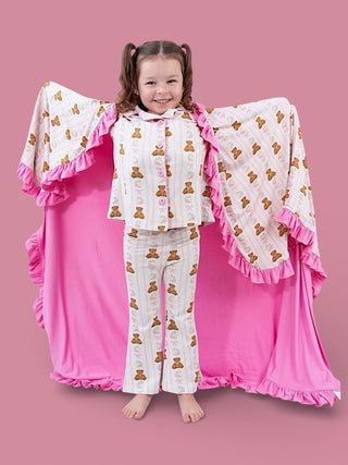BEAR-Y BLOSSOMS DREAM RUFFLE BLANKET