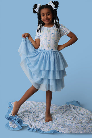 HEIRLOOM BLUE BLOOMS DREAM TUTU DRESS