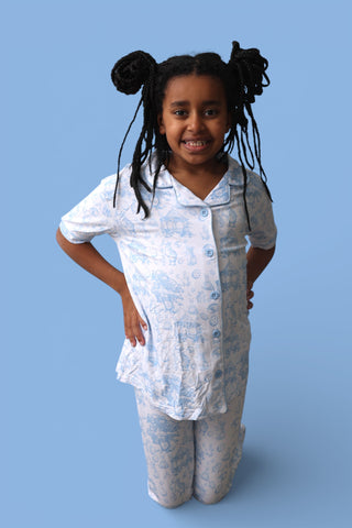 BLUEBELL EASTER TOILE DREAM GIRL'S FLARE SET