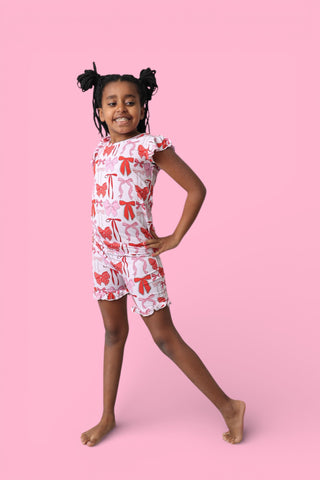 BE MINE BOWS DREAM RUFFLE SHORT SET