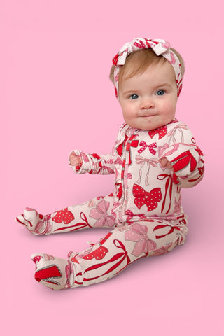 BE MINE BOWS DREAM RUFFLE ROMPER