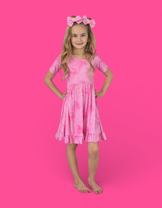 PINK DAYDREAM DREAM RUFFLE DRESS