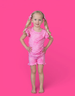 PINK DAYDREAM DREAM RUFFLE SHORT SET