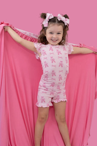 BALLET BOW BLISS DREAM RUFFLE SHORT SET