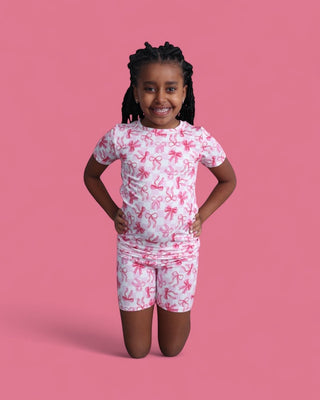 BOW CHECKERED CHARM DREAM SHORT SET