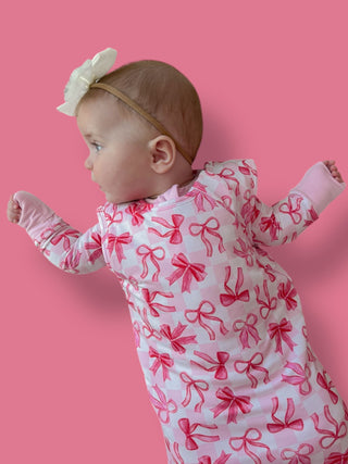 BOW CHECKERED CHARM DREAM SLEEP SACK