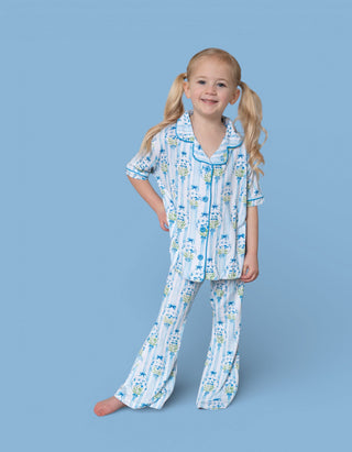 HEIRLOOM BLUE BLOOMS DREAM GIRL'S FLARE SET