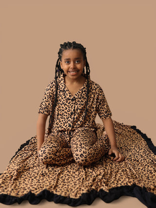 LEOPARD DREAM GIRL'S FLARE SET