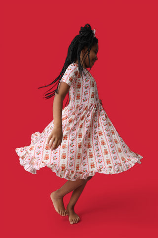 BERRY BEAR BLISS DREAM RUFFLE DRESS