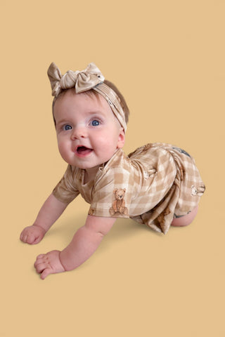 TEDDY CHECK DREAM BODYSUIT DRESS