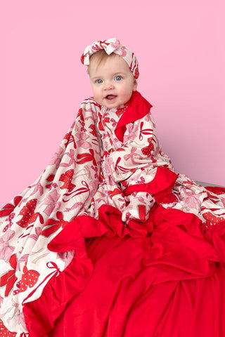 PRE-ORDER BE MINE BOWS DREAM RUFFLE BLANKET