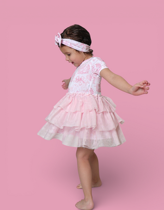 BLUSH BUNNY TOILE DREAM TUTU DRESS