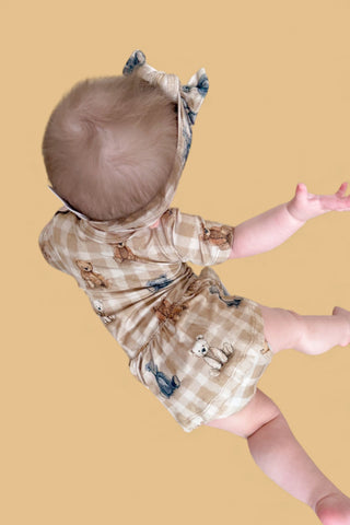 TEDDY CHECK DREAM BODYSUIT DRESS