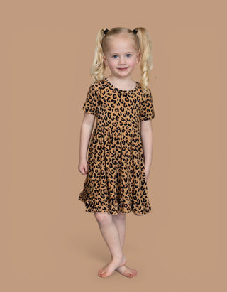 LEOPARD DREAM RUFFLE DRESS
