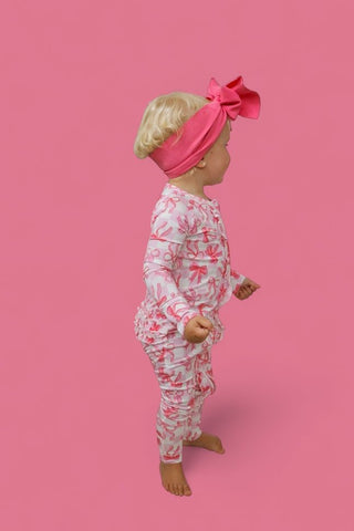 BOW CHECKERED CHARM DREAM RUFFLE ROMPER