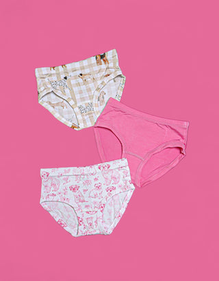 PINK PUPPY TOILE DREAM GIRL'S BRIEF SET