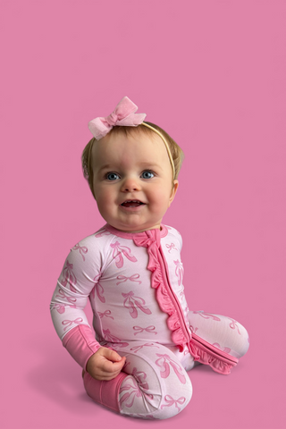 BALLET BOW BLISS DREAM RUFFLE ROMPER