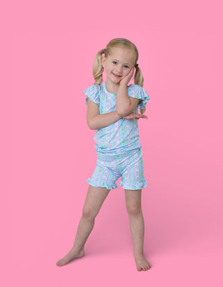 WHIMSY TULIP DREAM RUFFLE SHORT SET