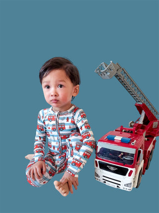 FIRETRUCK FRENZY DREAM ROMPER