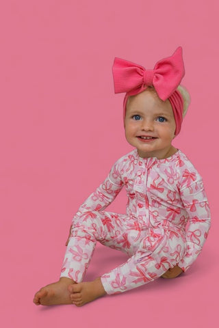 BOW CHECKERED CHARM DREAM RUFFLE ROMPER