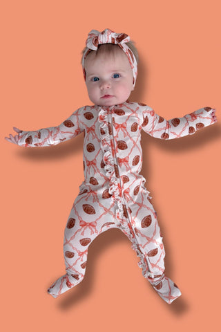 GAME DAY GLAM DREAM RUFFLE ROMPER