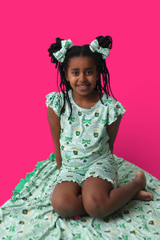 CLOVER & COINS DREAM RUFFLE SHORT SET