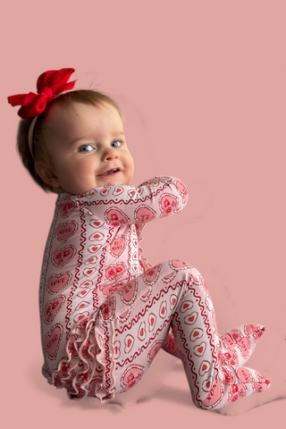 CANDY HEARTS DREAM RUFFLE ROMPER