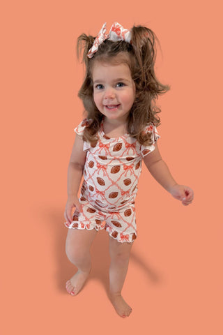 GAME DAY GLAM DREAM RUFFLE SHORT SET